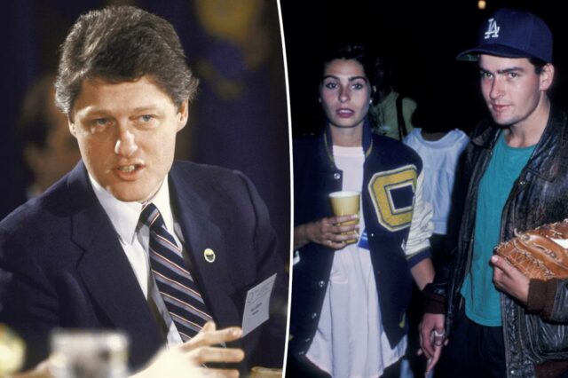 Charlie Sheen afirma que Bill Clinton tentou acertar sua namorada nos anos 80


