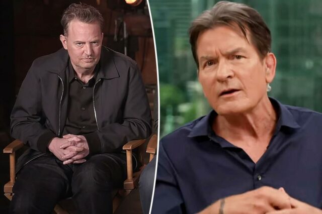 Charlie Sheen afirma que 'poderia dizer' Matthew Perry 'não estava sóbrio no último ano

