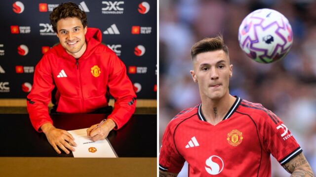 Benjamin Sesko durante a partida da Premier League entre o Fulham e o Manchester United no Craven Cottage em 2025 em Londres, Inglaterra.