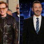 Conan O'Brien e Jimmy Kimmel rindo do Jimmy Kimmel Live!
