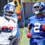 Cornerbacks do Giants Cor'dale Flott e Deonte Banks trancados em calor morto para ganhar o emprego final