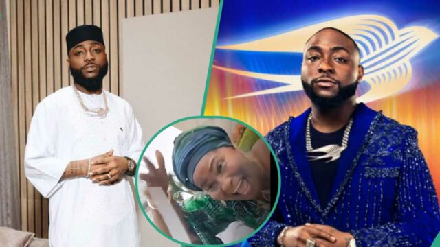 Davido: Vídeo mostra o momento em que as mulheres idosas apressaram o carro de Singer em uma estrada, sua reação inflita reação

