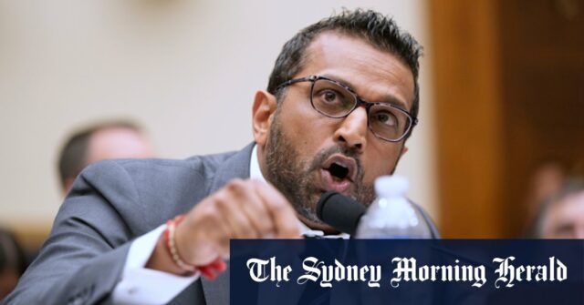 As meias usadas pelo diretor do FBI, Kash Patel, como ele apareceu perante o Comitê Judiciário da Câmara na quarta -feira (quinta -feira AEST).