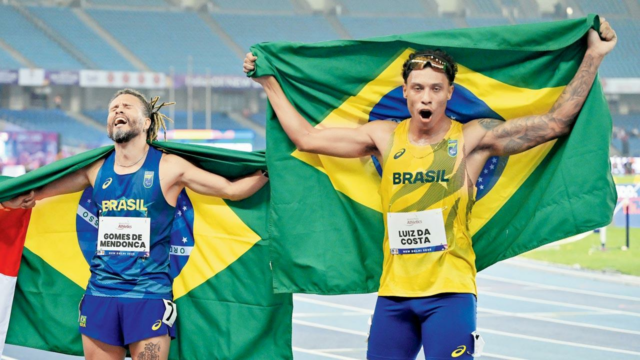 Diretriz de homens do Brasil, ocasião de 100m, a Índia atrai um espaço nas naves do Globe Para Sports 

