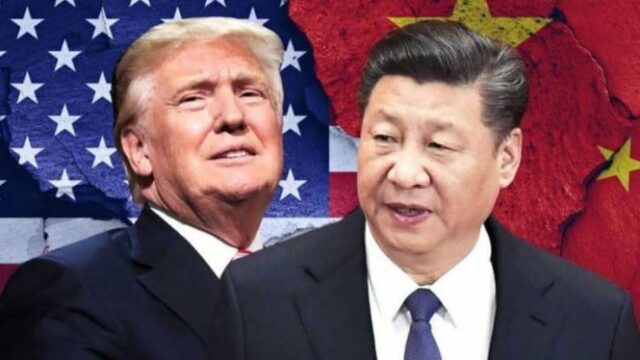 Donald Trump e Xi Jinping estavam cara a cara 

