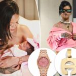 É claro que Rihanna deu à luz vestindo US $ 150 mil em jóias