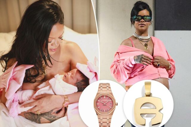 É claro que Rihanna deu à luz vestindo US $ 150 mil em jóias

