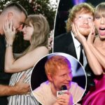Ed Sheeran descobriu o noivado do Pal Taylor Swift com Travis Kelce 'como todo mundo' - no Instagram