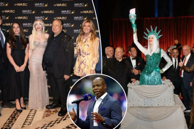 Eric Adams participa do aniversário do abrigo do poder John Eric Adams participa do aniversário do abrigo do poder John Catsimatidis depois de prometeu permanecer na corrida do prefeito