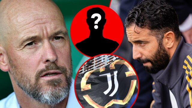 O ex -gerente do Manchester United e o gerente do Ajax Erik Ten Hag antes da partida da Bundesliga entre Werder Bremen e Bayer Leverkusen em Weserstadion em 2025 em Bremen, Alemanha.