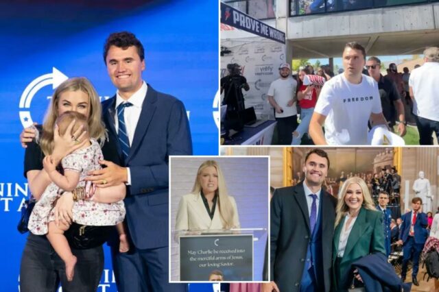 Erika Kirk promete continuar a tour da faculdade de 'American Comback' do marido de Charlie neste outono e crescer o movimento: 'nunca nos renderemos'

