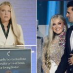 Erika Kirk revela que usa o pingente manchado de sangue do marido Charlie que foi arrancado do pescoço quando ele morreu