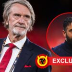 O gerente do Manchester United, Ruben Amorim, durante a partida da Premier League entre o Manchester City e o Manchester United no Etihad Stadium em 2025 em Manchester, Inglaterra.