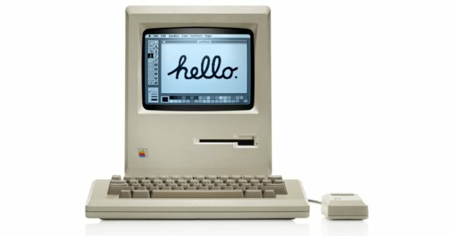 Macintosh 40º aniversário | Foto promocional da Apple para o Mac original