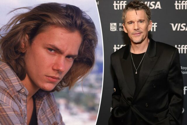 Ethan Hawke diz que o rio Costar da Infância Phoenix estava 'lutando' com a foniedade de Hollywood

