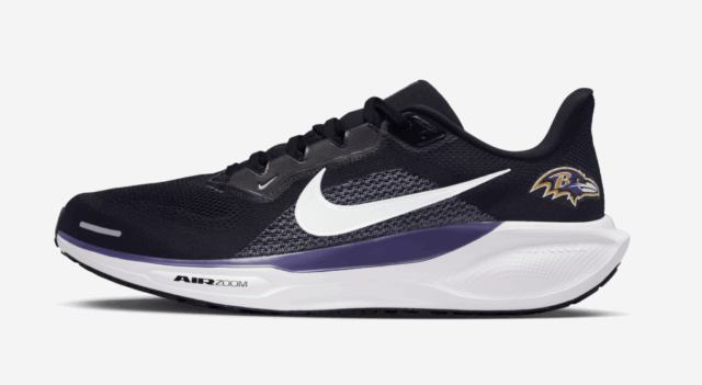 Exatamente como obter o Baltimore Ravens Nike Air Pegasus 41 Tennis Shoes: Armazene novos colorways da NFL 

