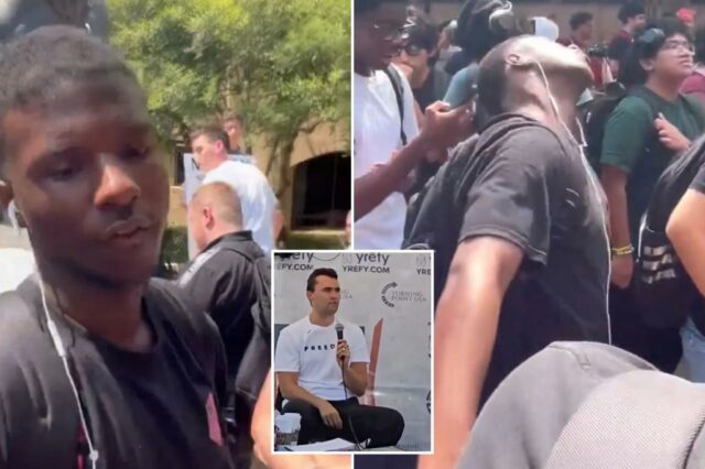 Expeliu o estudante do estado do Texas que reencenou o assassinato de Charlie Kirk na frente da multidão afirma que 'cometeu um erro no calor do momento'


