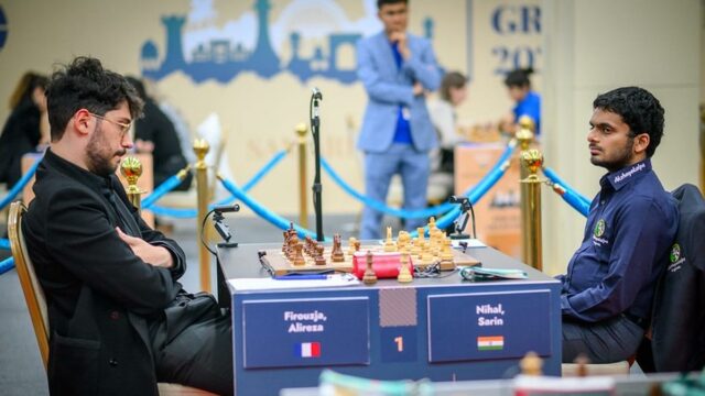 FIDE GRAND SWISS 2025: Nihal Sarin batido por Alireza Firouzja; Praggnanandhaa, Gukesh, Vaishali mantidos para atrair 

