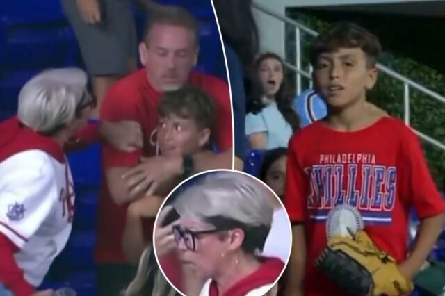Fan de Phillies irritado bateu por arrebatar a bola de home run de garoto depois que ela perseguiu o pai dele

