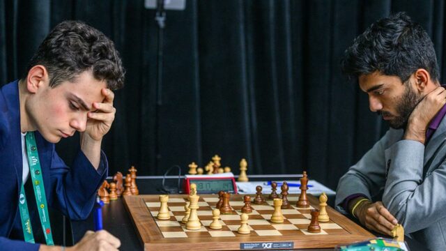 Fide Grand Swiss 2025: Gukesh derrama mais uma vez, Nihal acaba sendo líder conjunto após a 7ª rodada 

