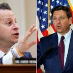 O deputado Jared Moskowitz testemunhando em uma audiência no Congresso.