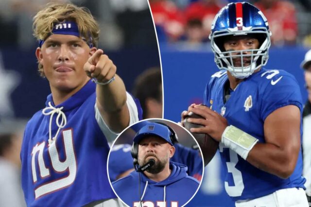 Giants que mudam para o novato Jaxson Dart como seu quarterback titular

