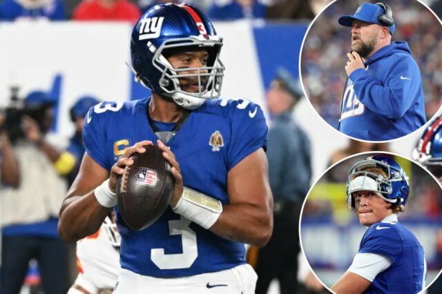 Giants relógios correndo em Russell Wilson com Brian Daboll no Jaxson Dart Crisis Point

