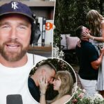 'Giddy' Travis Kelce quebra o silêncio no engajamento de Taylor Swift em 'New Heights'