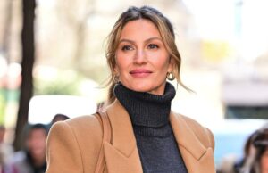 Gisele Bündchen usa isso confortável liderando os passeios de mama quente- obtenha a busca por US $ 20 Gisele Bündchen em roupa monocromática bege