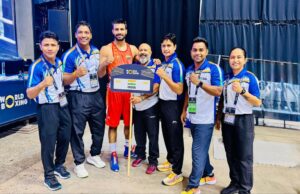 Globe Boxing Championships: Lakshya Chahar, Sachin Siwach entra em pré-Quarterfinals Globe Boxing Championships: Lakshya Chahar, Sachin Siwach entra em pré-Quarterfinals
