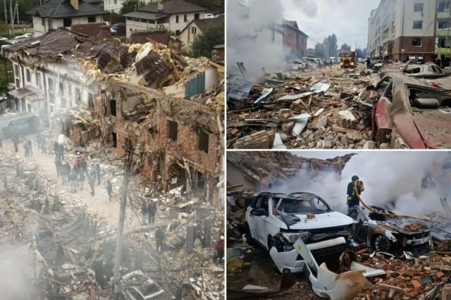 Grande drone russo, ataque de mísseis a Kyiv mata 4 Grande drone russo, ataque de mísseis a Kyiv mata 4 e feridas pelo menos 10