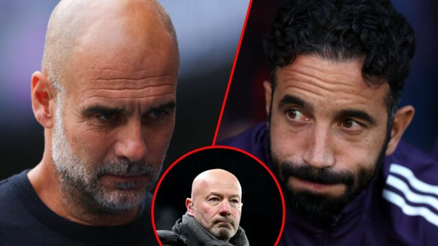 O gerente da cidade de Manchester, Pep Guardiola, durante a partida da Premier League entre o Manchester City e o Tottenham Hotspur no Etihad Stadium em 2025 em Manchester, Inglaterra.