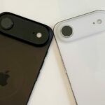 Hands-On com o iPhone Air | Modelos pretos e brancos mostrados lado a lado