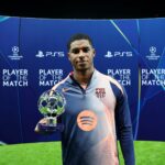 Marcus Rashford se prepara para filmar para Barcelona.