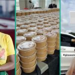 Hilda Baci distribui centenas de placas de arroz Jollof para pessoas na rua, faíscas de reações mistas