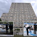 Policiais em uma cena de crime no Brooklyn.