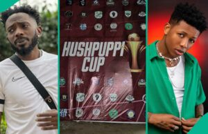 Hushpuppi Cup: Muitos expressam preocupação com o cantor May D enquanto se apresenta na cerimônia de abertura em Lagos Hushpuppi Cup: Muitos expressam preocupação com o cantor May D enquanto se apresenta na cerimônia de abertura em Lagos