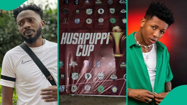 Hushpuppi Cup: Muitos expressam preocupação com o cantor May D enquanto se apresenta na cerimônia de abertura em Lagos


