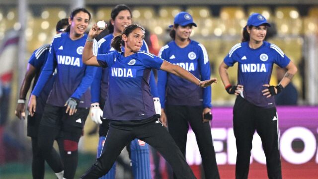 IND-W VS SL-W: Índia obtém o projeto Globe Caves de mulheres em andamento contra o Sri Lanka 

