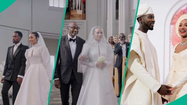 "Isso é excepcional, o amor é tão doce": vídeo de Temi, tendências de casamento da igreja do Sr. Eazi

