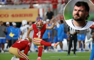 Jake Moody Sinais com Bears após a desastrosa semana 1 com 49ers Jake Moody olha durante o jogo da NFL 2025 entre o San Francisco 49ers e o Seattle Seahawks no Lumen Field em 7 de setembro de 2025 em Seattle, Washington.