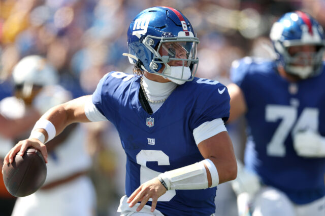 Jaxson Dart exibe Pro Dish QB no início da primeira ocupação do Giants Newbie 

