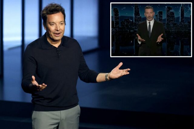 Jimmy Fallon brinca com a preocupação do papai 'The Tonight Show' foi cancelada na sequência de Kimmel expulsar

