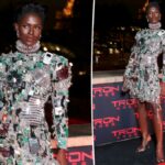 Jodie Turner-Smith usa peças de computador reais para 'Tron: Ares' Premiere