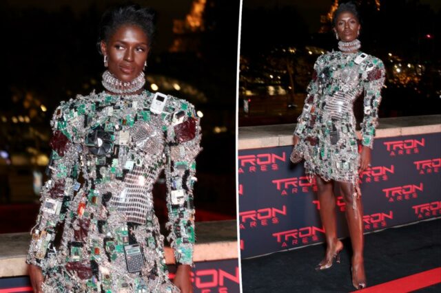 Jodie Turner-Smith usa peças de computador reais para 'Tron: Ares' Premiere

