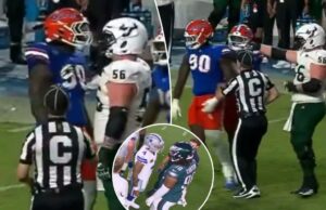 Jogador da Flórida cospe no sul da Flórida Dias após o incidente de Jalen Carter-Dak Prescott Jogador da Flórida cospe no sul da Flórida Dias após o incidente de Jalen Carter-Dak Prescott