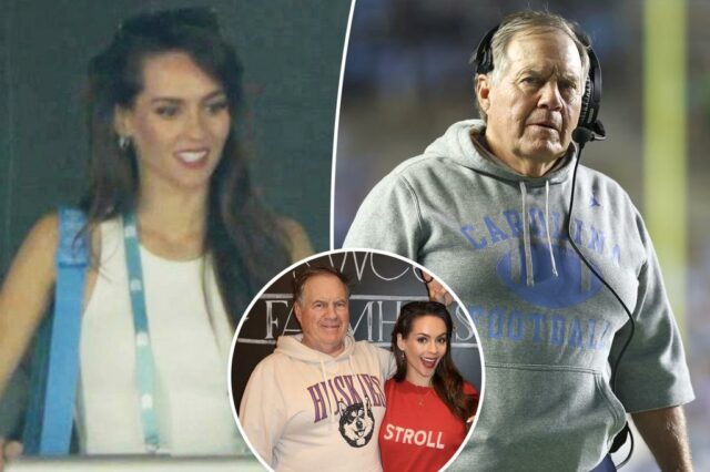 Jordon Hudson apoia o namorado Bill Belichick para a estréia de futebol da UNC

