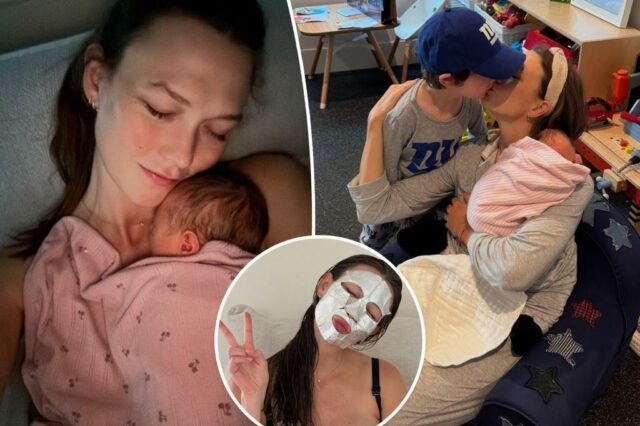 Karlie Kloss Afriefeeds em fotos pós -parto 1 semana depois de dar as boas -vindas ao bebê nº 3


