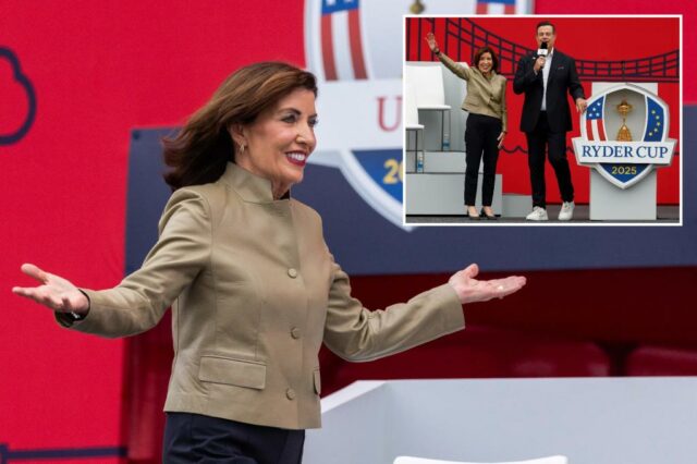 Kathy Hochul vaiou cruelmente na cerimônia de abertura da Ryder Cup em Long Island

