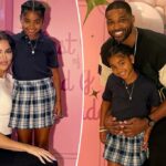 Khloe Kardashian e Tristan Thompson colocaram na frente do United para o primeiro dia de escola da filha True True